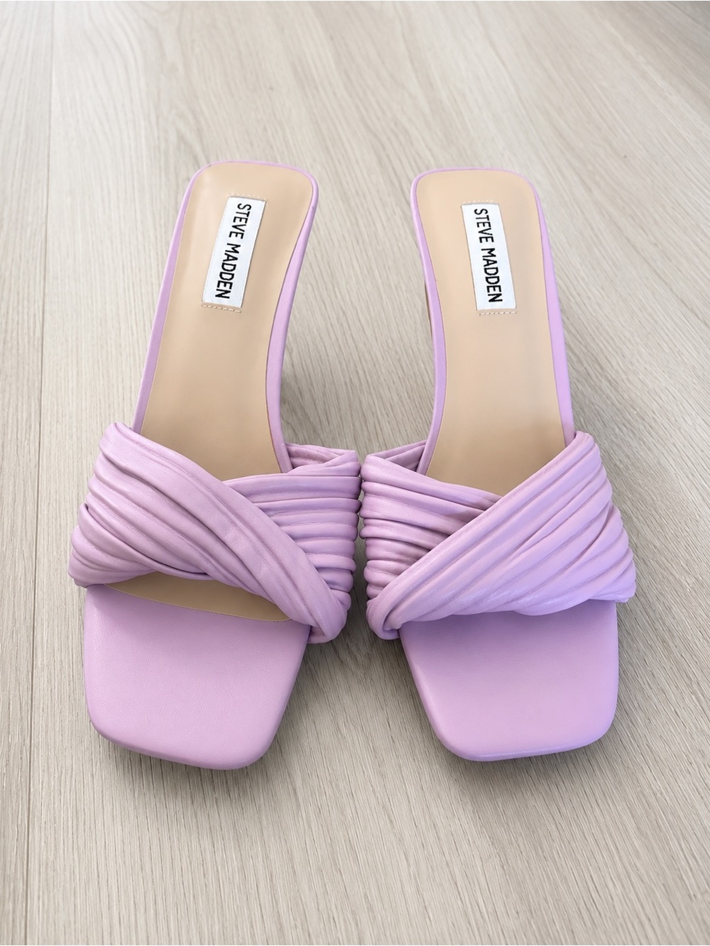 Steve Madden Lavender Twinkled Kitten Heel Mules